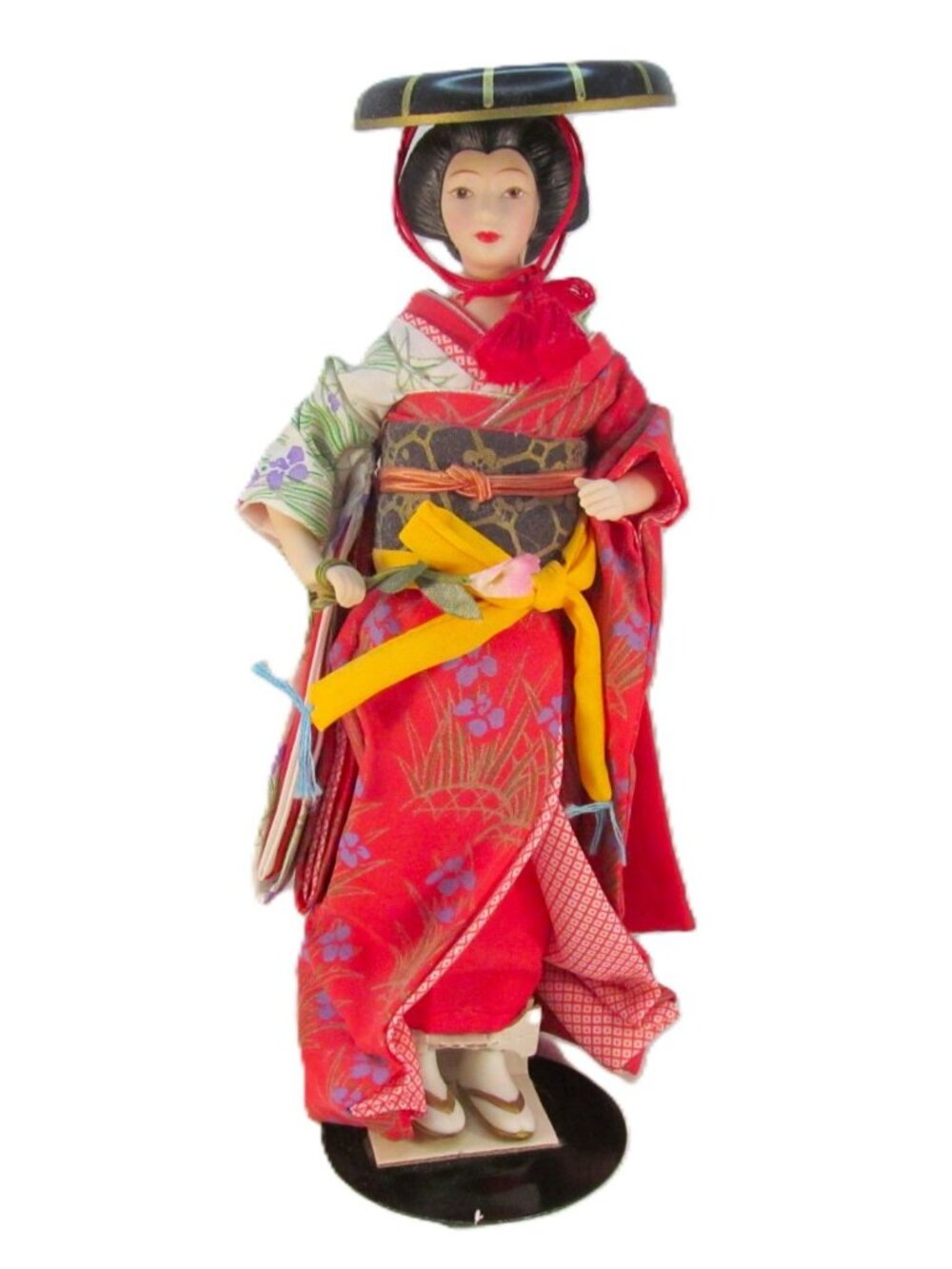 Vintage 1990 Avon Fine Collection Masako Geisha Porcelain Doll with Stand